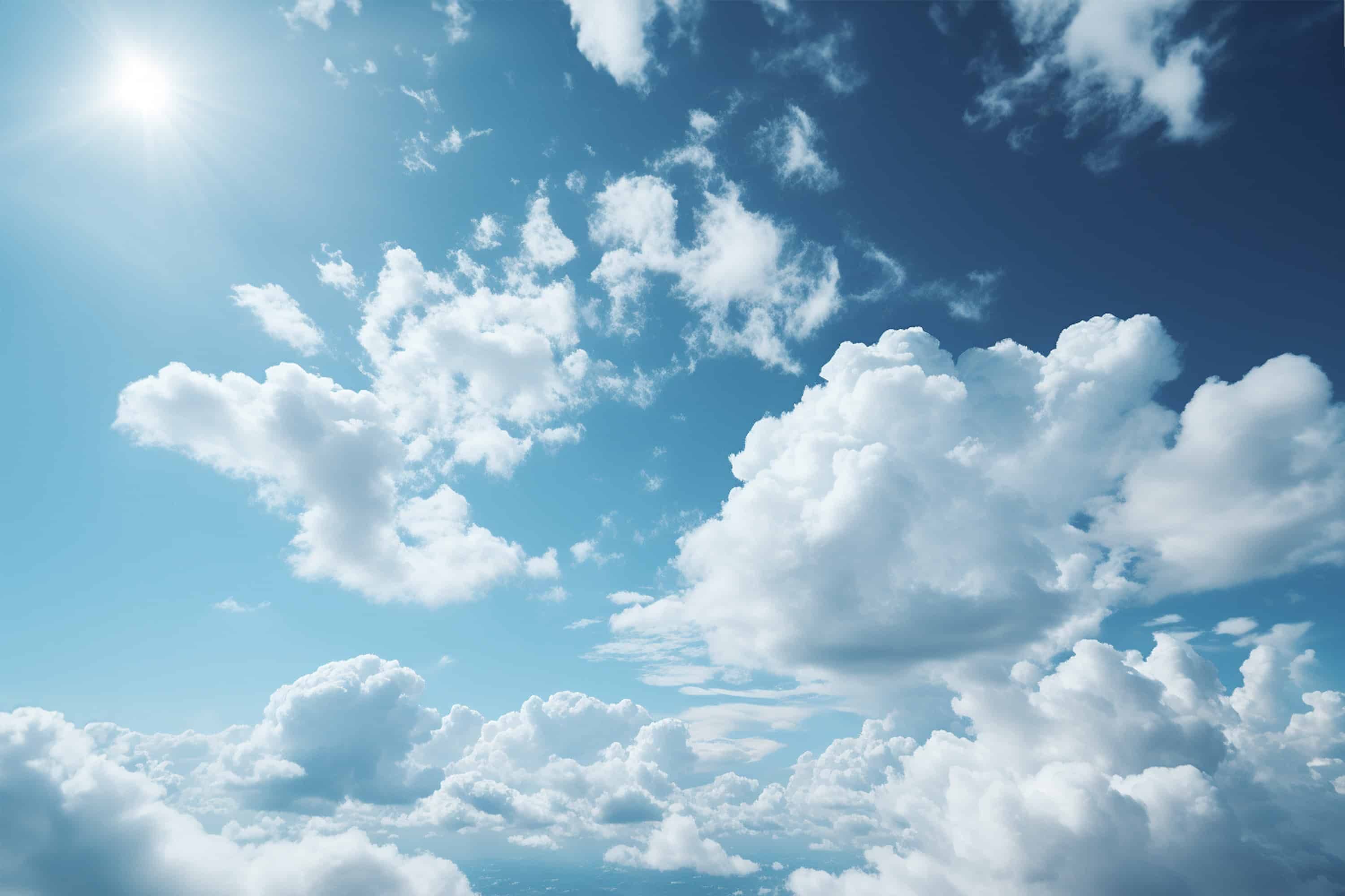 Open sky with soft clouds — a calm backdrop for creating an obituary online